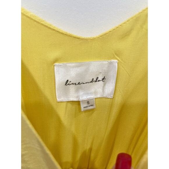 Revolve Line and Dot Yellow Sun Dress - Picture 6 of 8